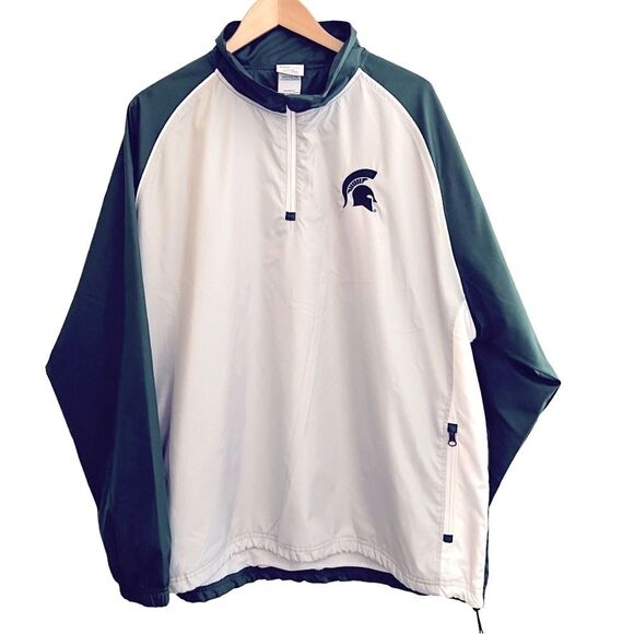 Michigan State Spartans
1/4 Zip Wind Breaker Pro Edge by Knights Apparel Sz XL - Picture 16 of 16